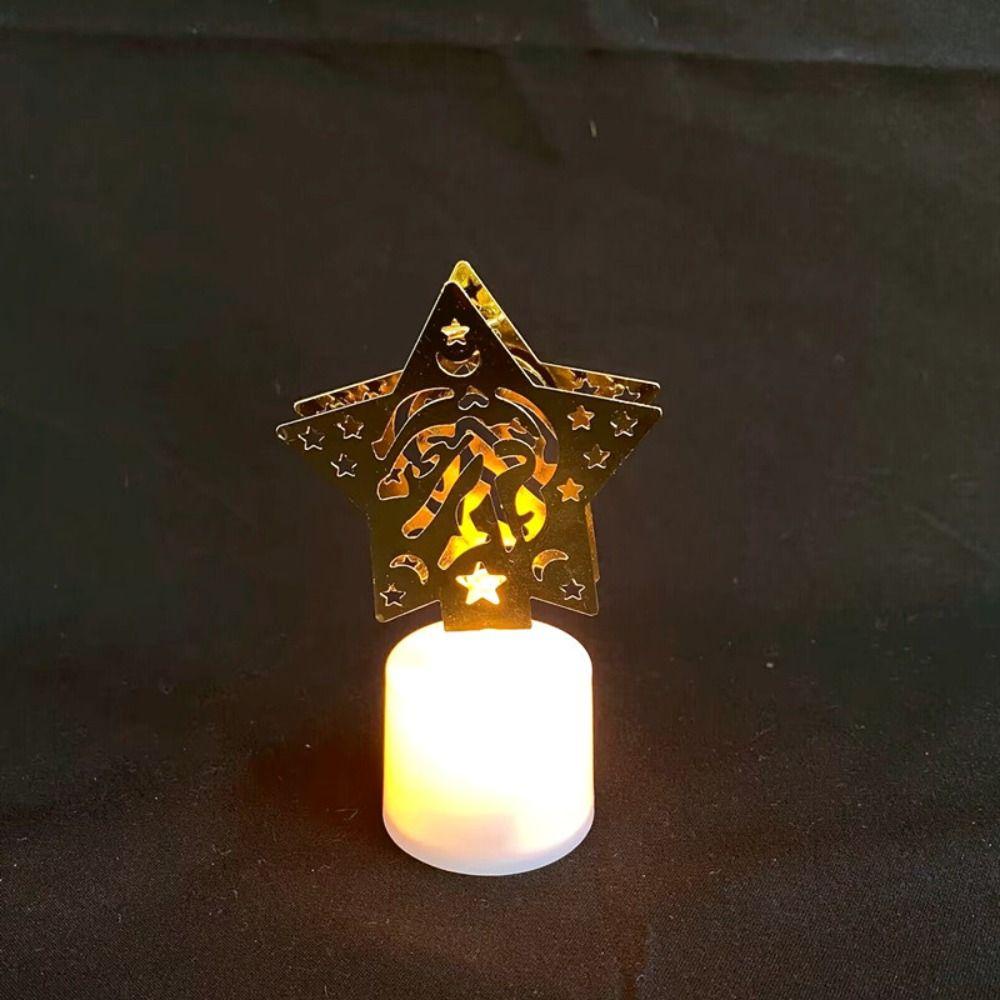 [Elegan] Lampu Lilin LED Bintang Untuk Rumah Night Light Islamic Mubarak Muslim Kareem Decor