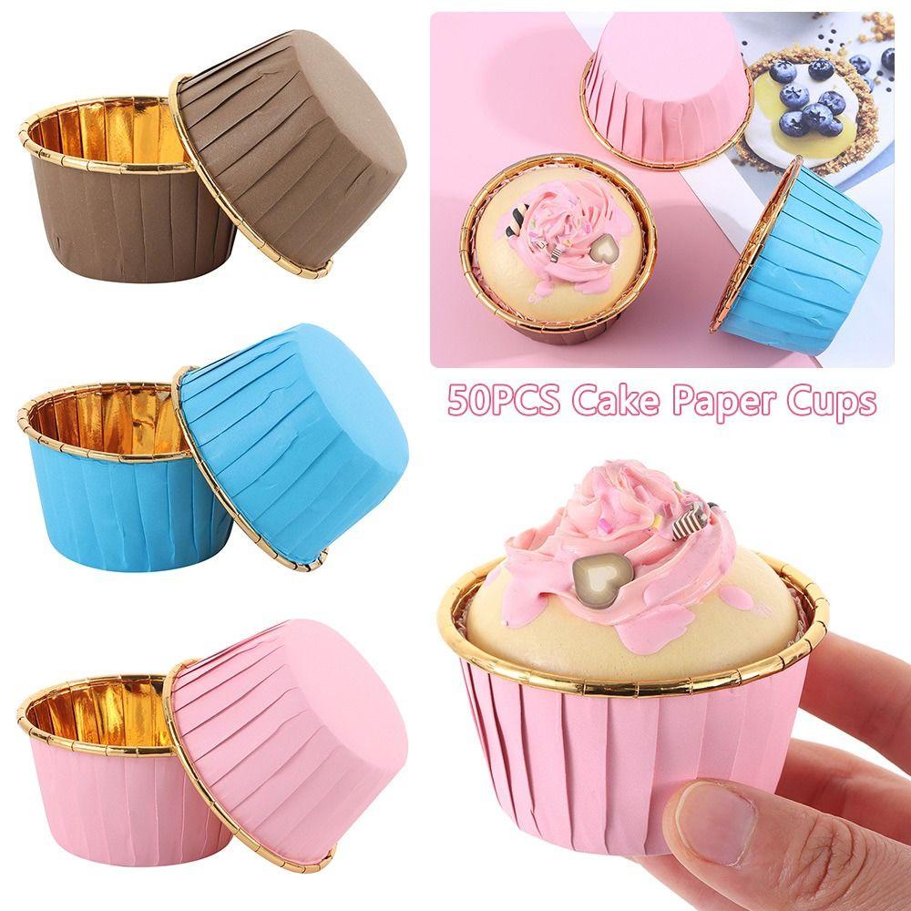 R-FLOWER 50pcs Gelas Kertas Kue Home &amp; Kitchen Cake Liner Pastry Tools Muffin Cases