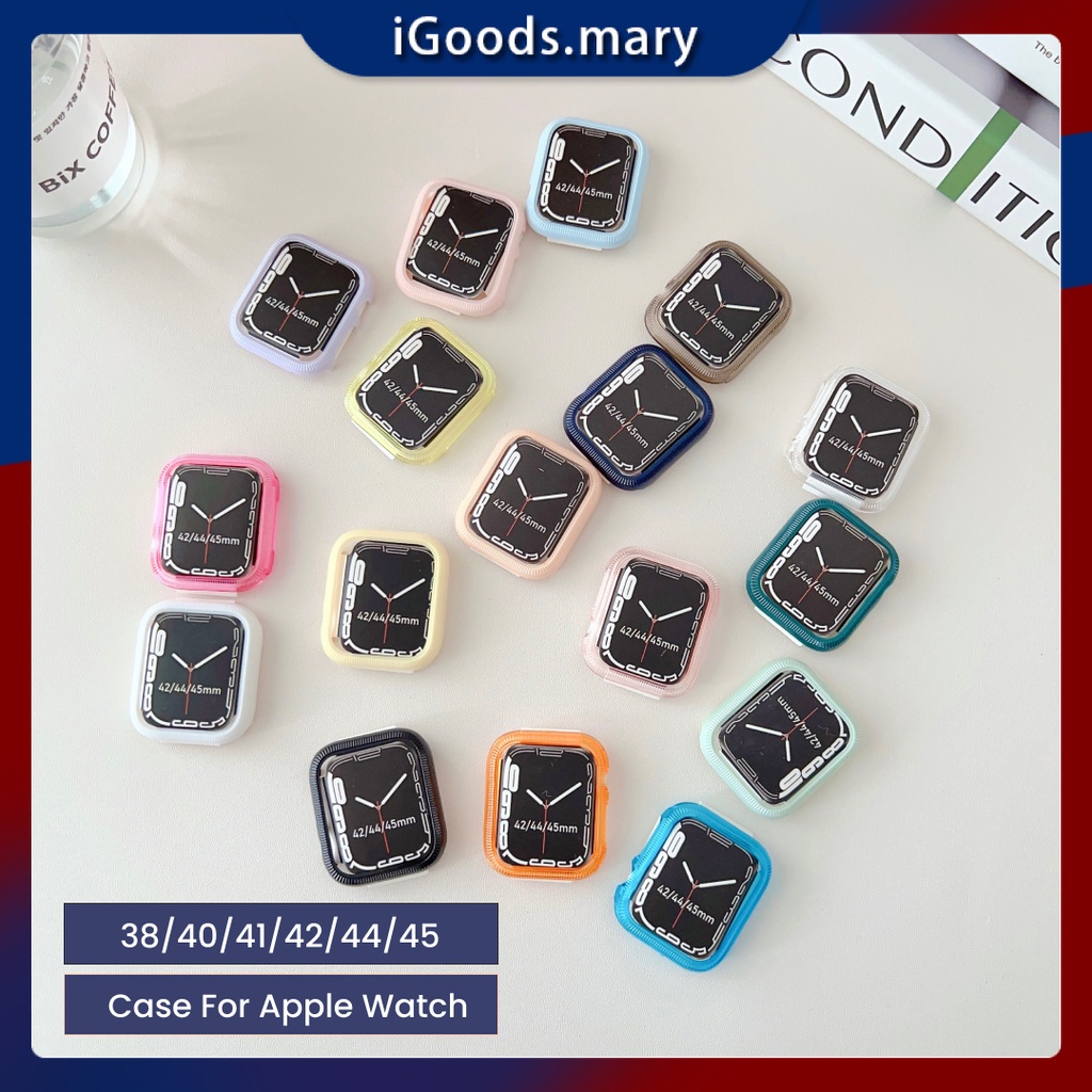 Candy Case for Apple Watch 4 5 6 7 8 PC Hard iWatch Protector