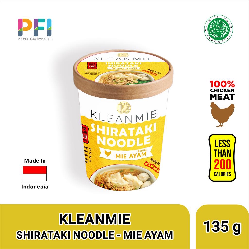 

Kleanmie Shirataki Noodle Mie Ayam 135g - Mie Ayam Shirataki