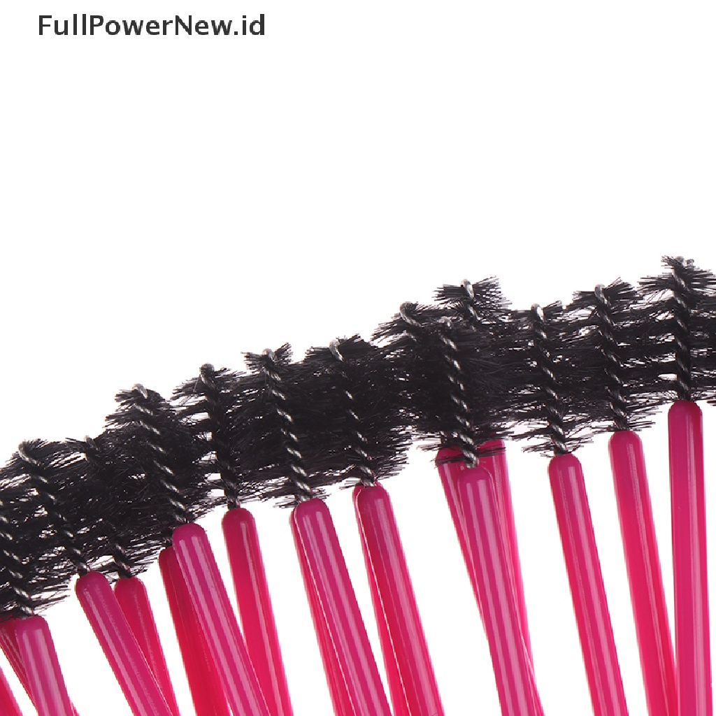 Power 50pcs Sisir Sikat Bulu Mata Sekali Pakai Maskara Tongkat Eye Lashes Extension Aplicator ID