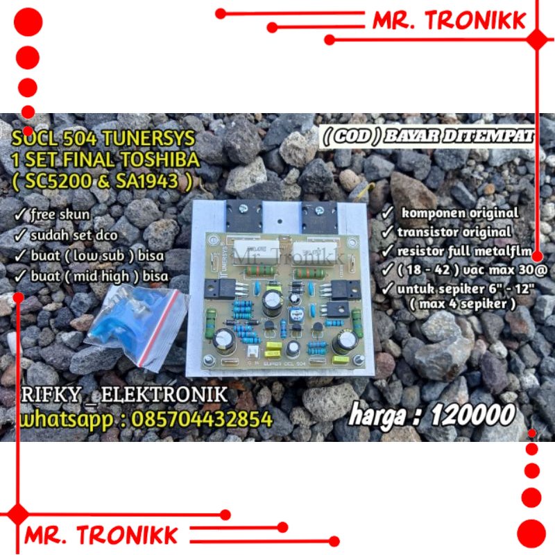 kit SOCL 504 TUNERSYS TRANSISTOR TOSHIBA 1 SET Kualitas Bagus