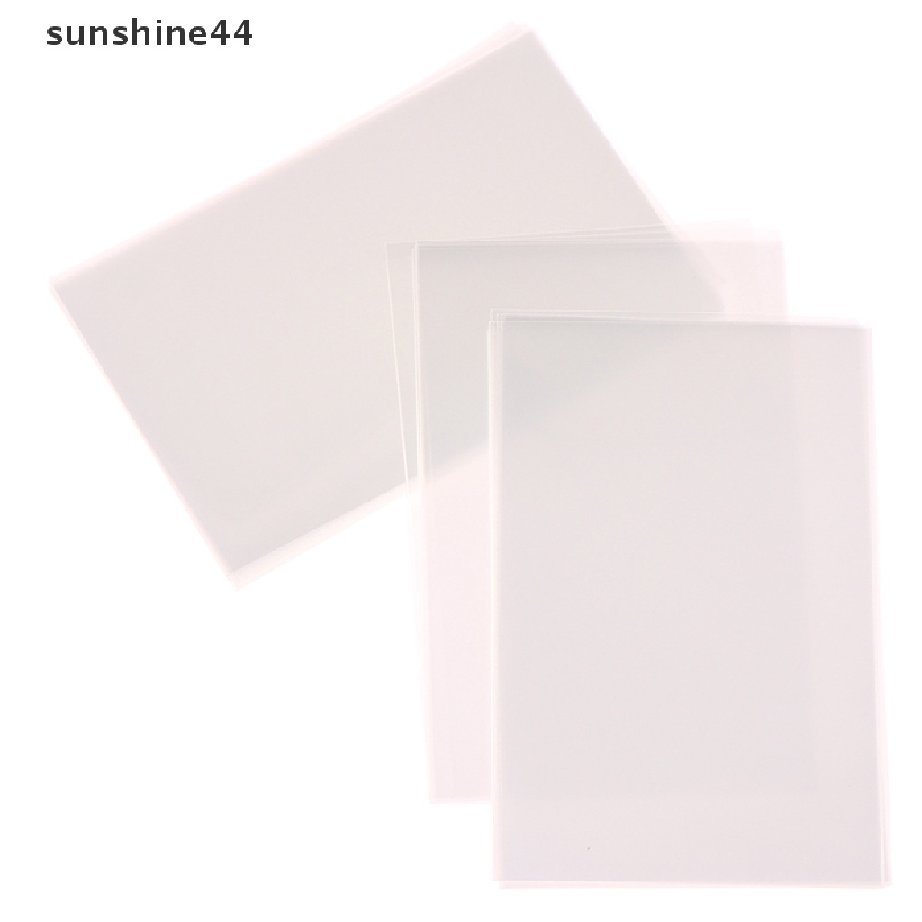 Sunshine 50pcs Korea Card Sleeves Clear Acid Free Photocard Film Pelindung Horaphic ID