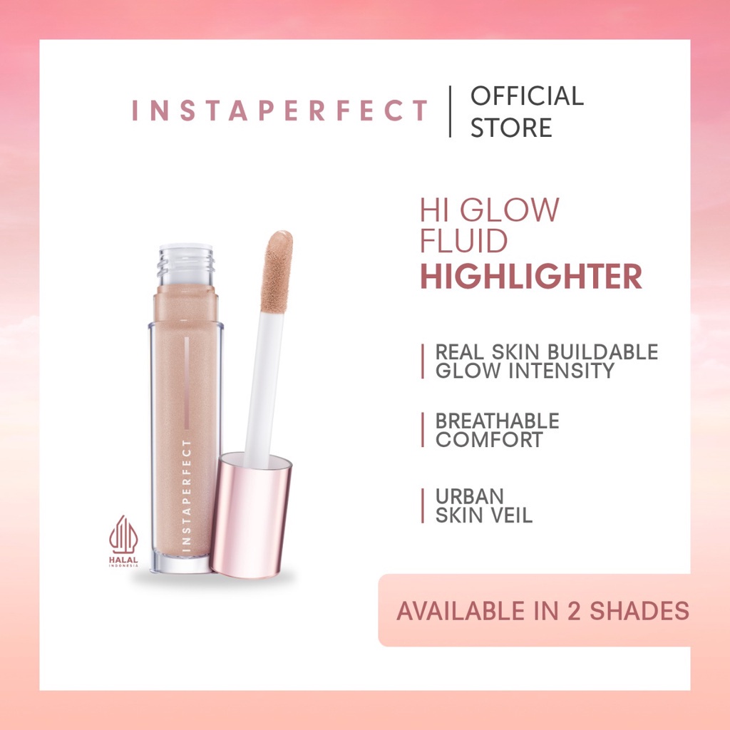 Wardah Instaperfect Hi Glow Fluid Highlighter 6 ml (Buildable Glow Intensity, Pearlize Glow)
