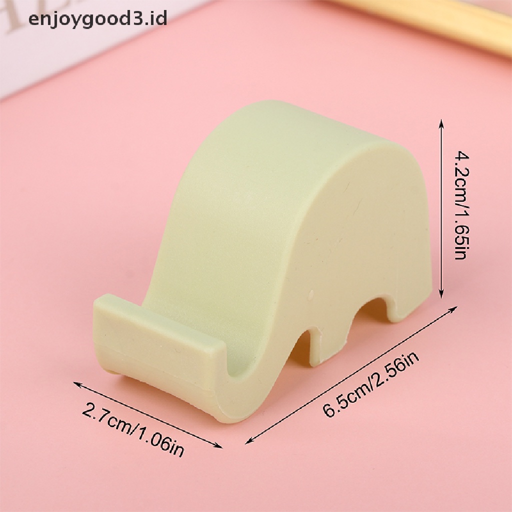 [Rready Stock] 10Pcs Lovely Elephant Mobile Phone Holder Dudukan Meja Stand Holder Plastik (ID)