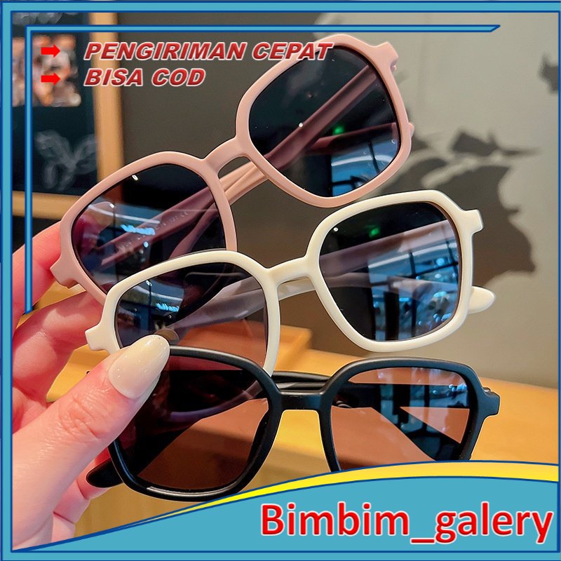 BIMBIM Kacamata Hitam Kotak Anak / Persegi Kacamata Hitam Fashion Unisex New Trend Fashion