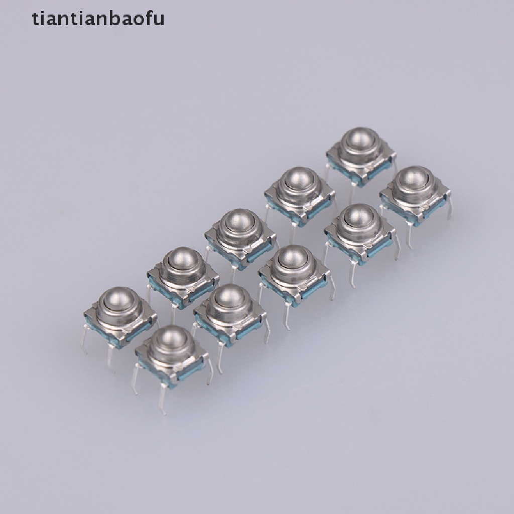 [tiantianbaofu] 10pcs TS-F007 7 * 7metal Steel Ball Reset Switch DIP Type 4pin Tactile Switch Butik