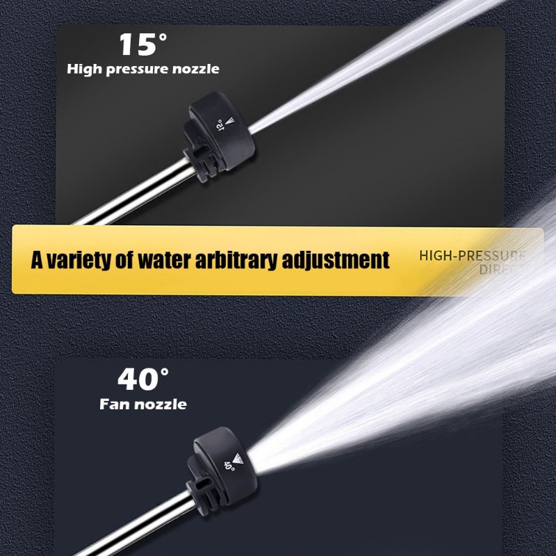 Universal 6in1 Car High Pressure Wash Nozzle Multi-Siku 6mode Adjustable1/4-Inci Quick-connect Wash Nozzle Alat Pembersih Otomatis