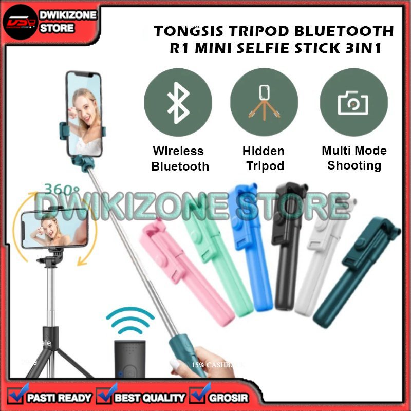 [GROSIR] TRIPOD TONGSIS R1 BLUETOOTH REMOTE CONTROL MONOPOD ALAT PEMBANTU KAMERA SELFIE RECORD