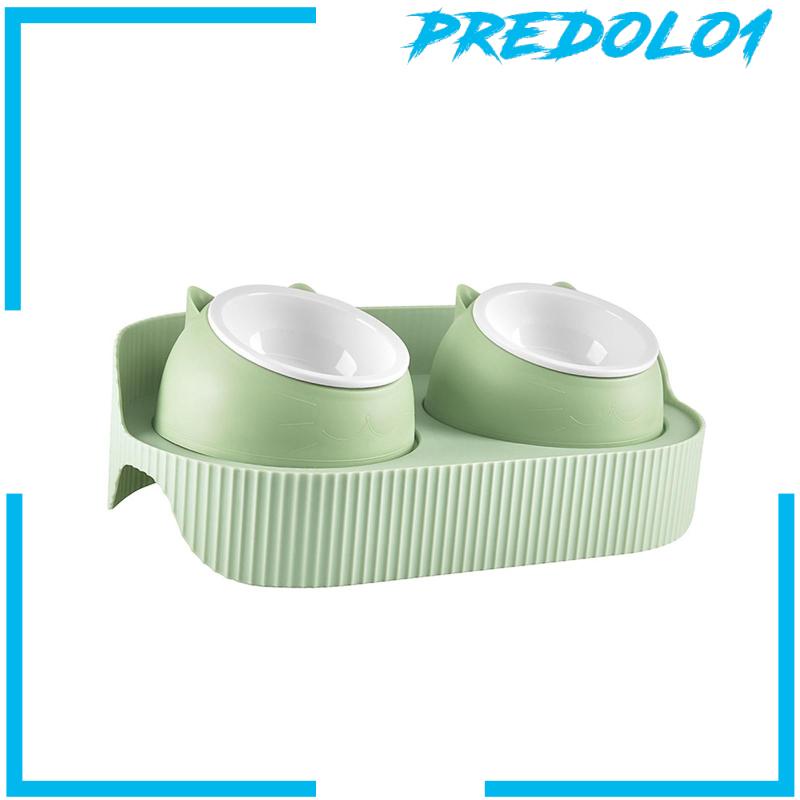 [Predolo1] Elevated Cat Bowl Raised Cat Food Bowl Piring Hewan Peliharaan Untuk Kucing Dan Anjing Kecil