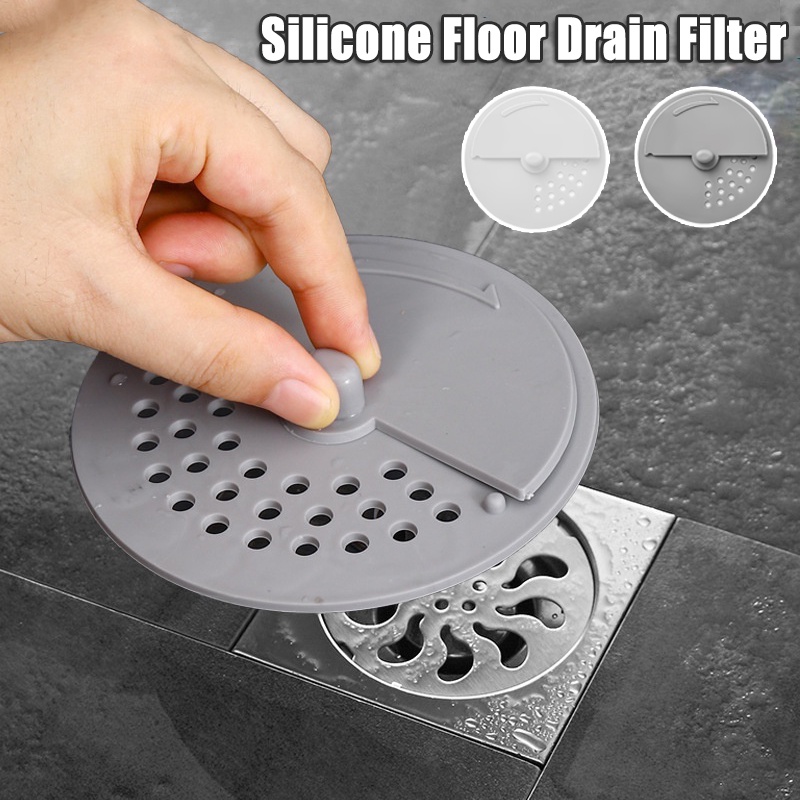 360° Rotasi Dapur Kamar Mandi Anti-blocking Wastafel Saringan Penutup Saluran Air Wastafel Silikon Genggam Filter Penangkap Rambut Bathtub Shower Floor Drain Stopper Deodoran Selokan Outfall Filter