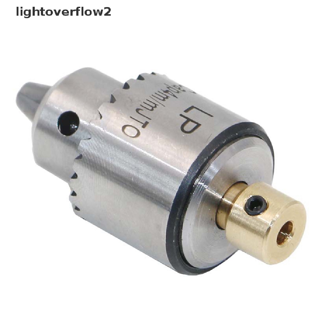 [lightoverflow2] 1 Set Mini Drill Chuck Micro 0.3-4mm Taper Mounted Drill Chuck and Wrench [ID]