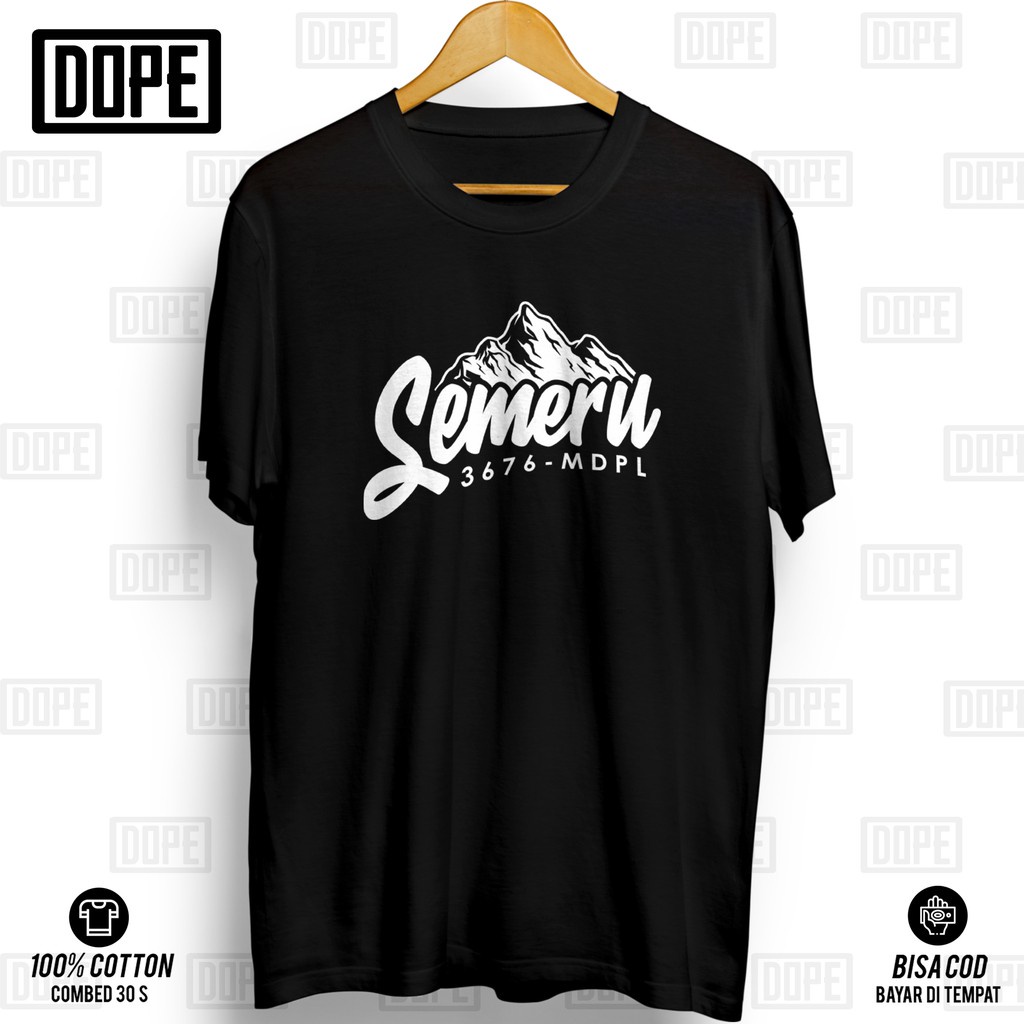 Kaos Outdoor Gunung Semeru Premium Pendaki Gunung Hiking Baju Pria Wanita Tshirt Cotton Combed