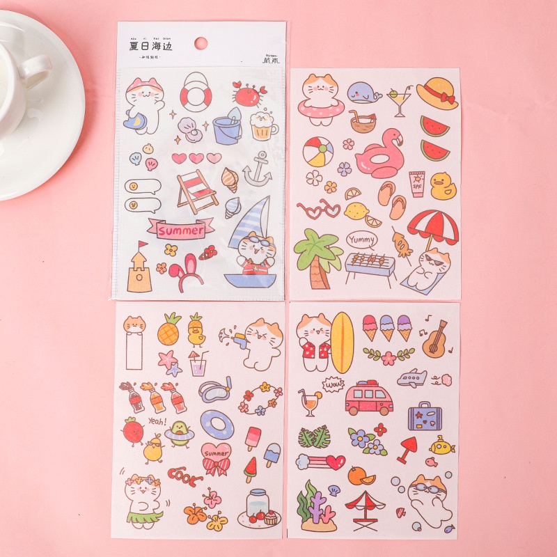 NEW Set sticker isi 4 lembar sticker / sticker lucu murah meriah