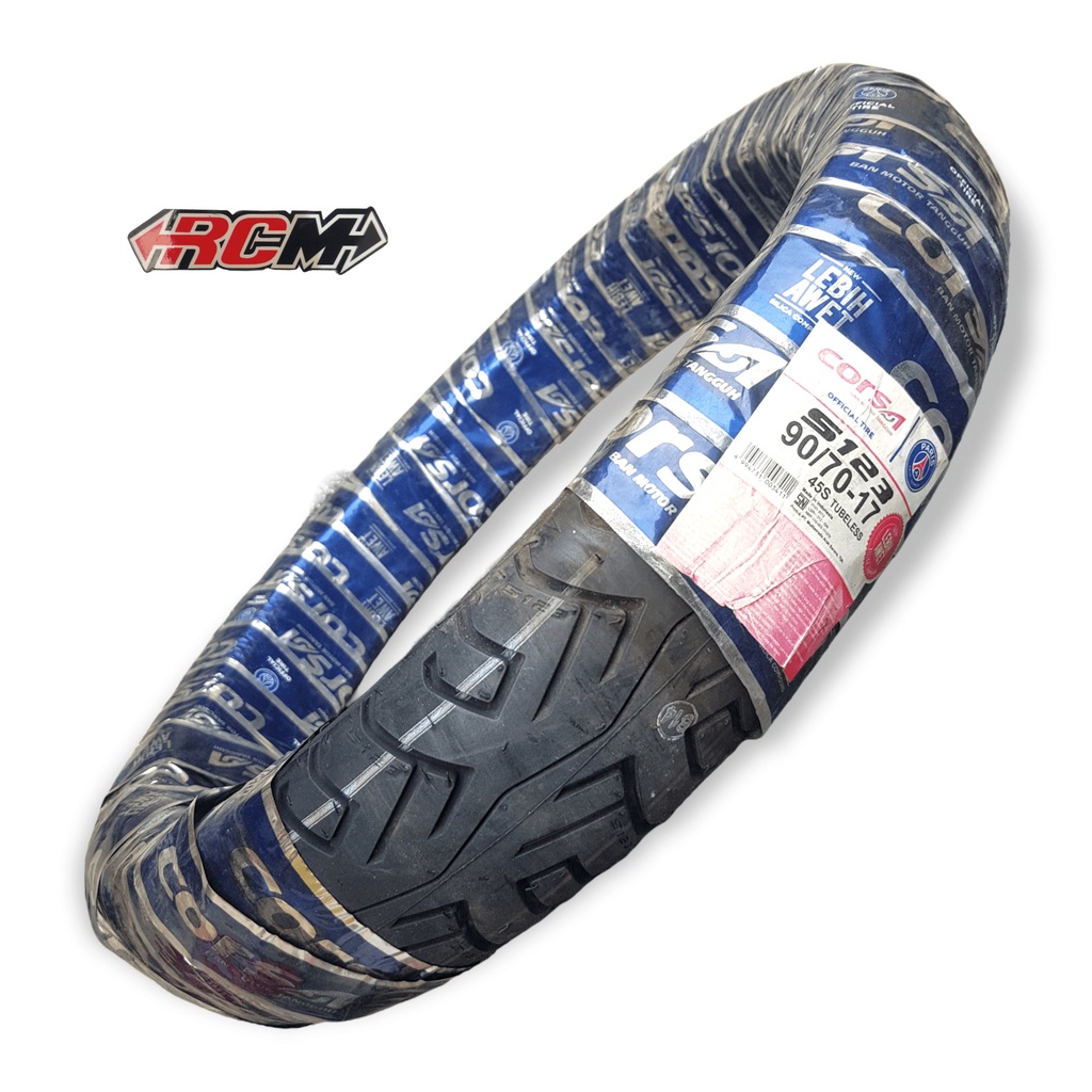 BAN LUAR TUBLES TUBELESS CORSA S123 90/70-17 LEBIH AWET ORI ORIGINAL CORSA ASLI