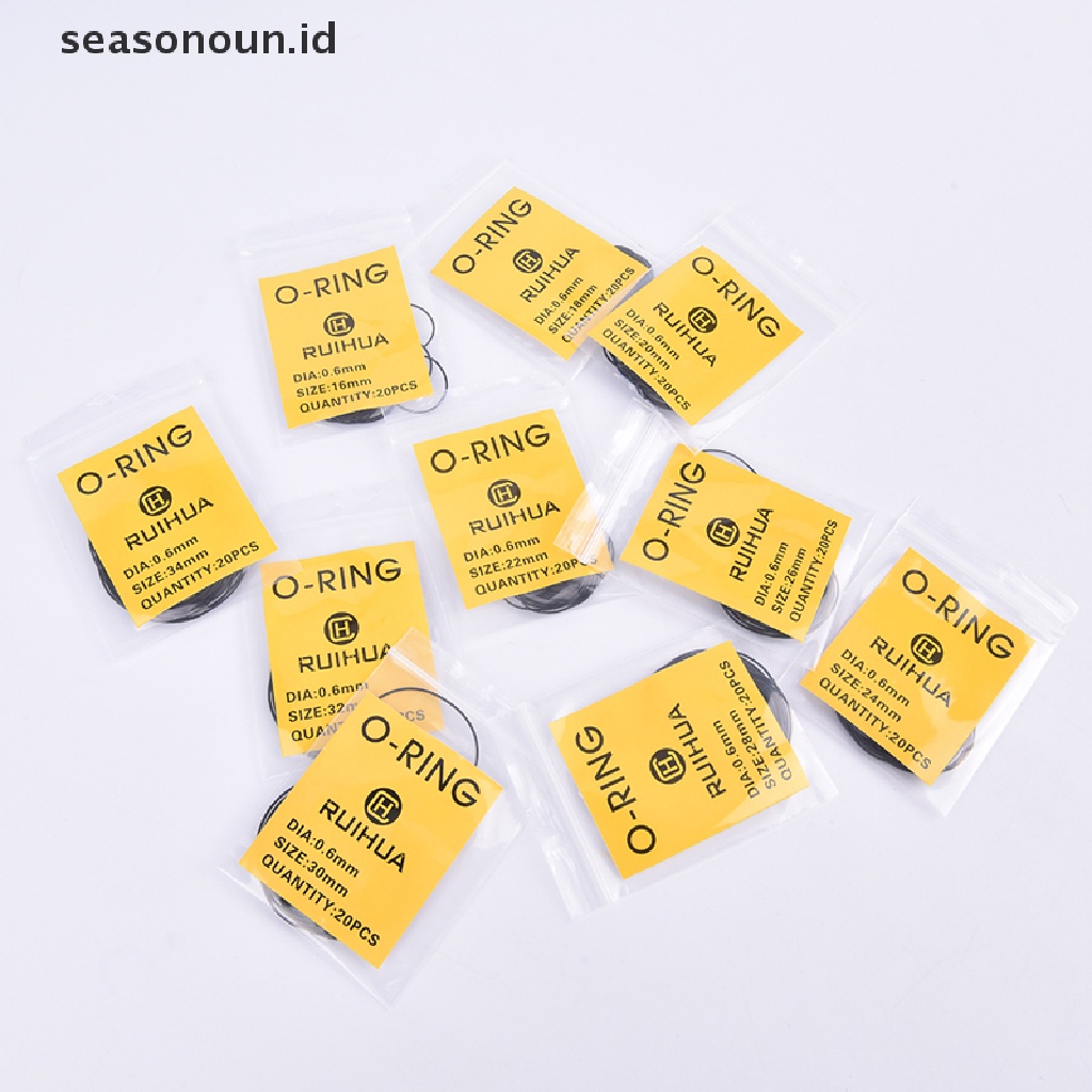 Seasonoun Waterproof 0.5/0.6/0.7mm O-Ring Watch Back Seal Cover Gaskets Alat Perbaikan Jam Tangan.