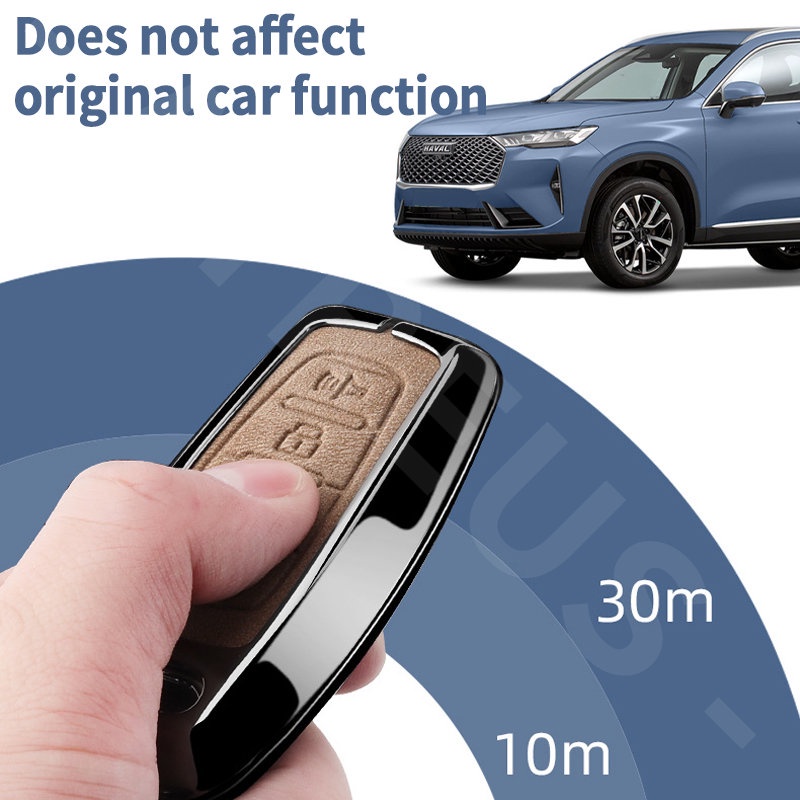 Haval Zinc Alloy Leather Case Kunci Mobil Full Wrap Cover Smart Key Protector Untuk H6 Jolion H2 H2s H1 202122 H5 M4 H9