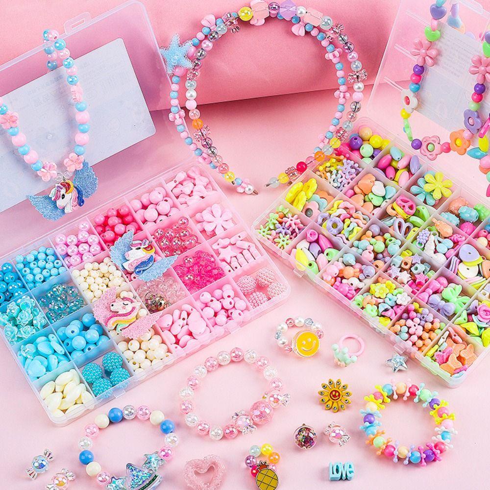 Lanfy Jewelry Making Kit Menarik Strawberry Pink Untuk Hadiah Ulang Tahun Anak Perempuan Semangka Mainan Anak Gelang