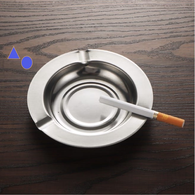 ASBAK ROKOK STAINLESS BENTUK BULAT DAN KOTAK ASHTRAY CIGARETTE