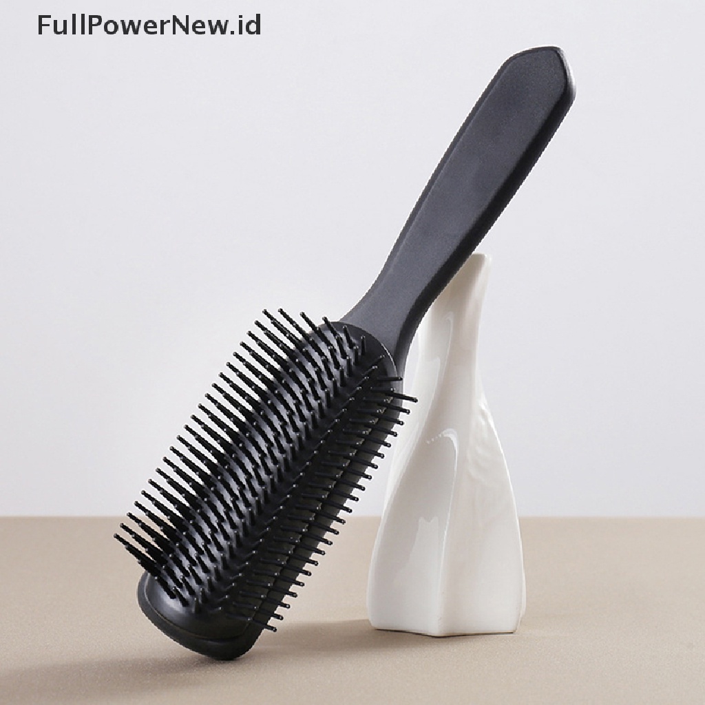 Power 9baris Styling Hair Brush Lurus Curly Rambut Detangling Sisir Sikat Salon ID