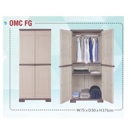 Lemari pakaian plastik gantung lemari baju murah - Olymplast OMC FG