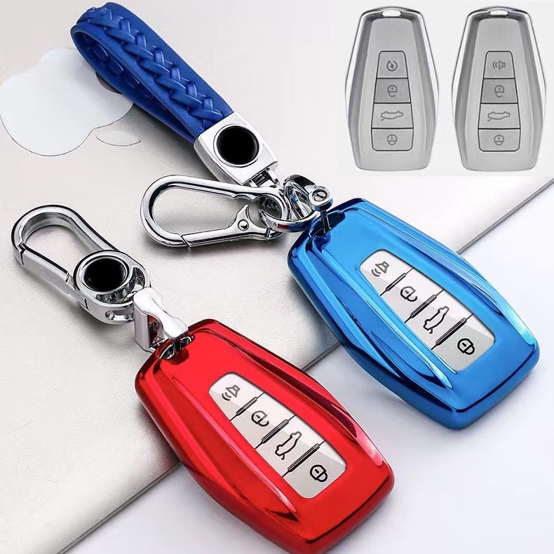 Cover Kunci Mobil TPU Untuk Proton X50 Chrome Reflection Key Fob Case Remote Case Casing