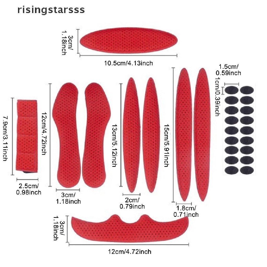 Rsid Span-new 1Set Universal Sepeda/Motor Helm Inner Padding Kit Lining Sponge Pad Set Jelly