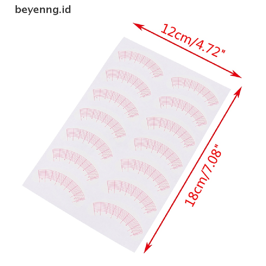 Beyen 35pasang Mengukur Latihan Ekstensi Bulu Mata Tips Posisi Mata Stiker ID