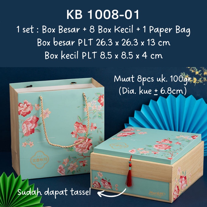 

⭐BISA COD⭐ Kotak Box Premium + Paper Bag Mooncake 100gr KB1008-01 Pia Kue Bulan