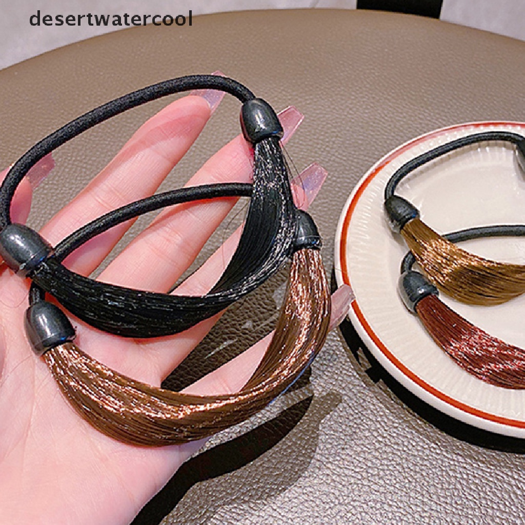 Deid Simulasi Wig Kepala Tali Fashion Wig Rambut Lingkaran Tali Rambut Elastis Tinggi Martijn