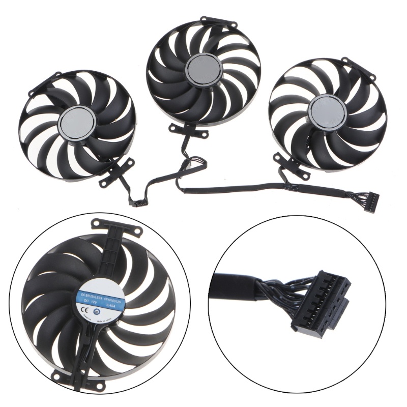 Bt Untuk ASUS ROG STRIX 95mm CF1010U12S 12V 7Pin VGA Fan Kartu Grafis Kipas Pendingin