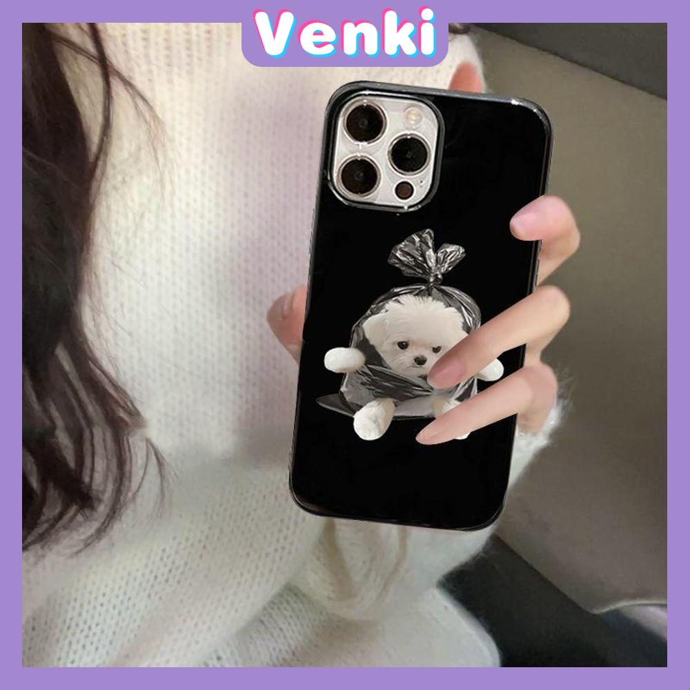 iPhone Case Soft TPU Glossy Black Candy Case Cute Cartoon Cat and Dog Camera Protection Shockproof For iPhone 14 13 12 11 Pro Max 7 8 Plus X XR