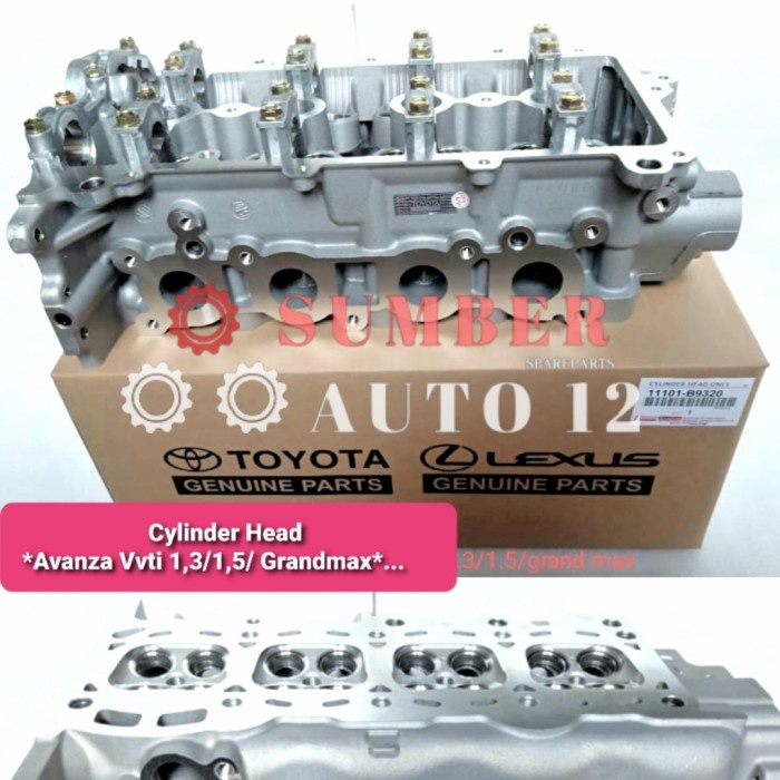 Cylinder head avanza vvti 1300cc 1500cc/grandmax asli original