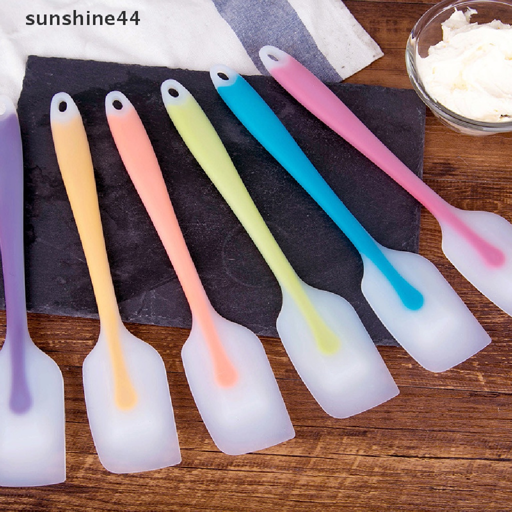 Sunshine 1Pc Spatula Mentega Kecil Non Stick Tembus Silikon Cream Baking Scraper ID