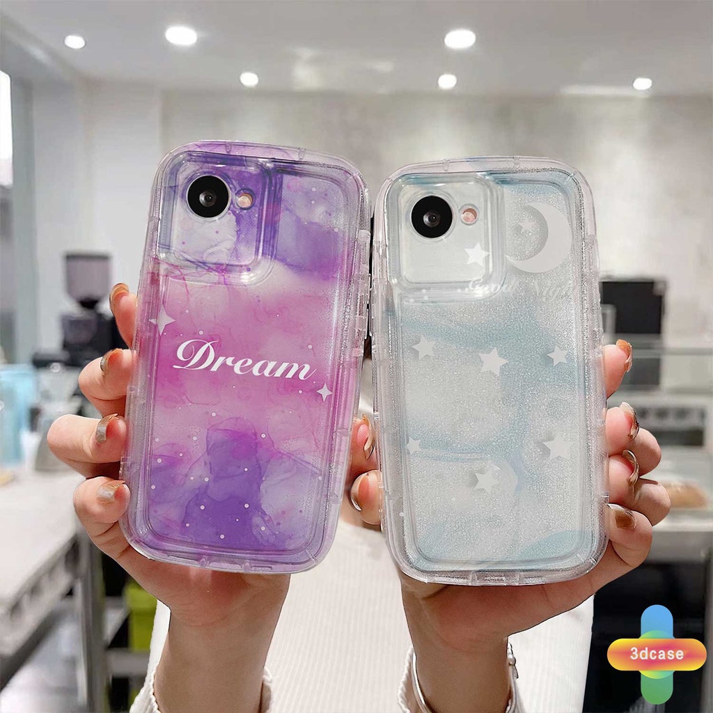 Soft Case Realme C30 C30S C33 C21 C31 C35 C25 C11 2021 C21Y C15 C20 C3 C12 C2 C25S 10 5S 5 5i 9i C17 7i C1 C25Y C2 C3i 6i C20A  Narzo 20 10 10A 20A 30A 50A 50i Prime Bening Shockproof Airbag Fantasi Lukisan Langit Berbintang Bulan Bintang Lembut TPU Cover