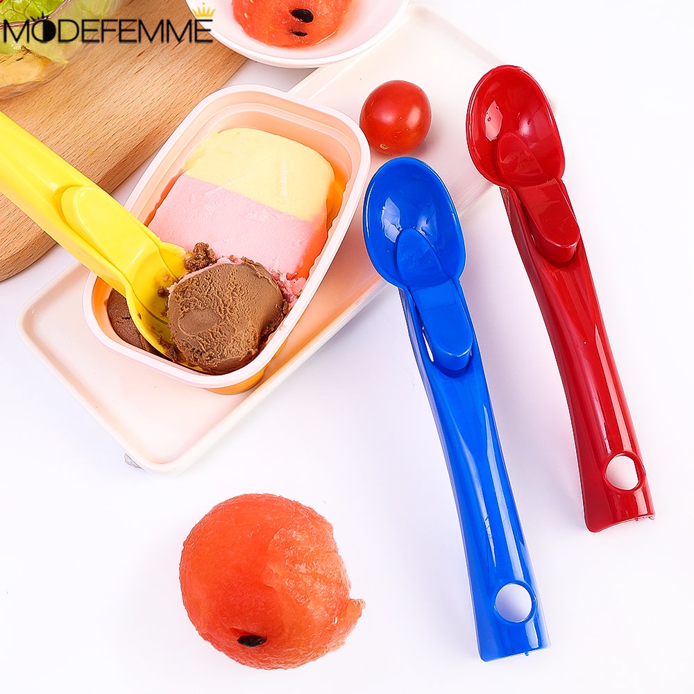 Food-grade PP Dessert Scoop Peralatan Makan Dapur Praktis Es Krim Bola Buah Gali Sendok Mudah Membersihkan Bumbu Susu Bubuk Scoops