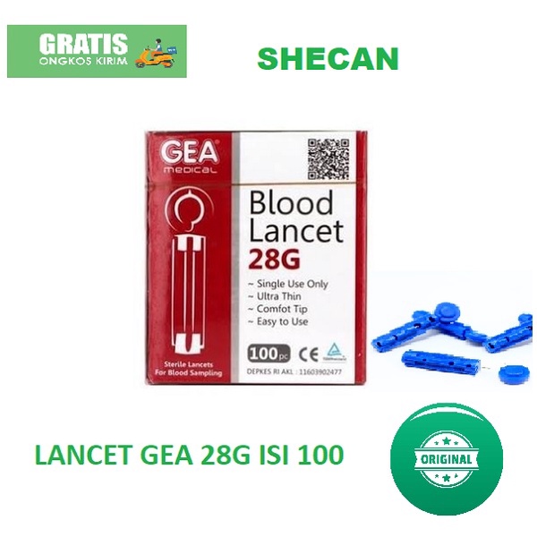 GEA Blood Lancet 28G isi 100 JARUM LANCET