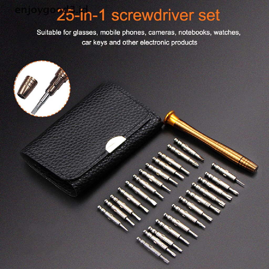 【Rready Stock】 25 in 1 Mini Precision Screwdriver Magnetic Set Repair Tools Kit For iPhone PC Camera Watch （ID）