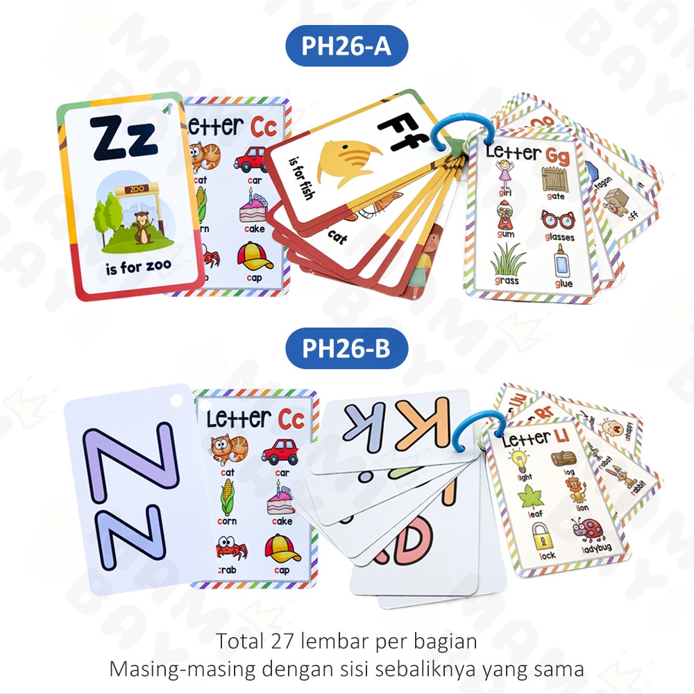 Mamibayi Flash Card Hijaiyah Mainan Edukasi Kartu Pintar Balita Anak Flashcard