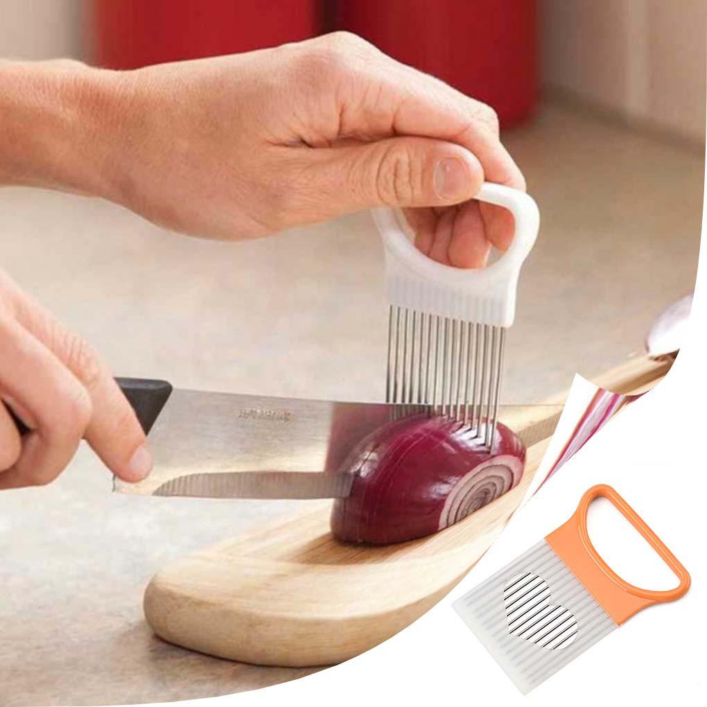 3 Pcs Stainless Steel Garpu Jarum Buah Slicer Sayuran Holder Dapur Sederhana Tomat Mudah Shrendders Genggam