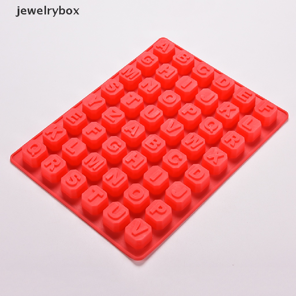 [jewelrybox] Cetakan Sabun Huruf Alfabet Silikon Kue Coklat Jelly Permen Cookie Cube Mould Butik