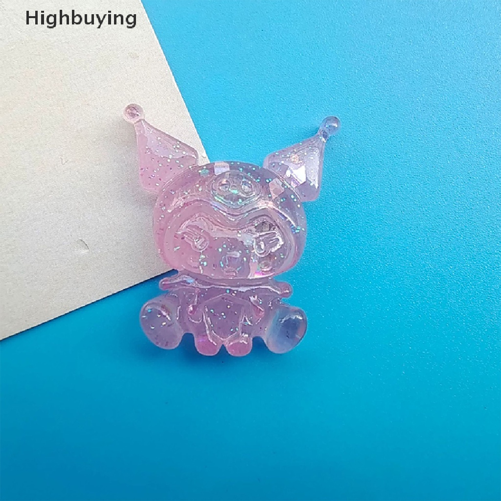 Hbid 10Pcs Luminous Cinnamon Puppy Hiasan Kepala Kulomi Meimei DIY Resin Perhiasan Aksesoris Glory