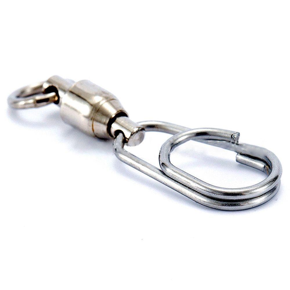 SUYO Bearing Putar Kekuatan Lure Connecting Ring Aksesoris Pancing Snap Rolling