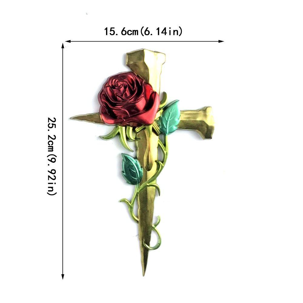 Solighter Cross Rose Cetakan Silikon Handmade Kristal Epoxy Dekorasi Dinding Casting Mold