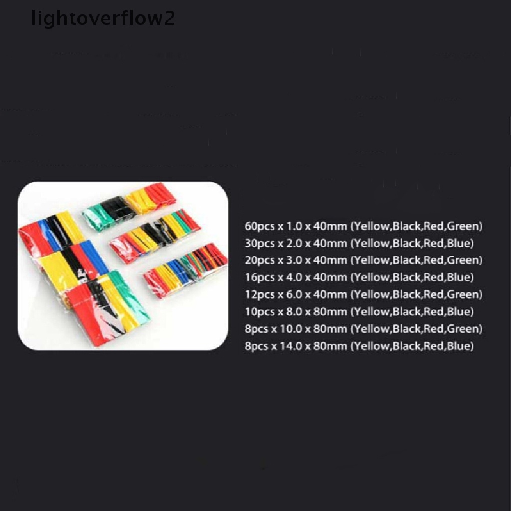 [lightoverflow2] 164pcs Heat Shrink Tubing Insulated Shrinkable Tube Wire Cable Sleeve Kit [ID]