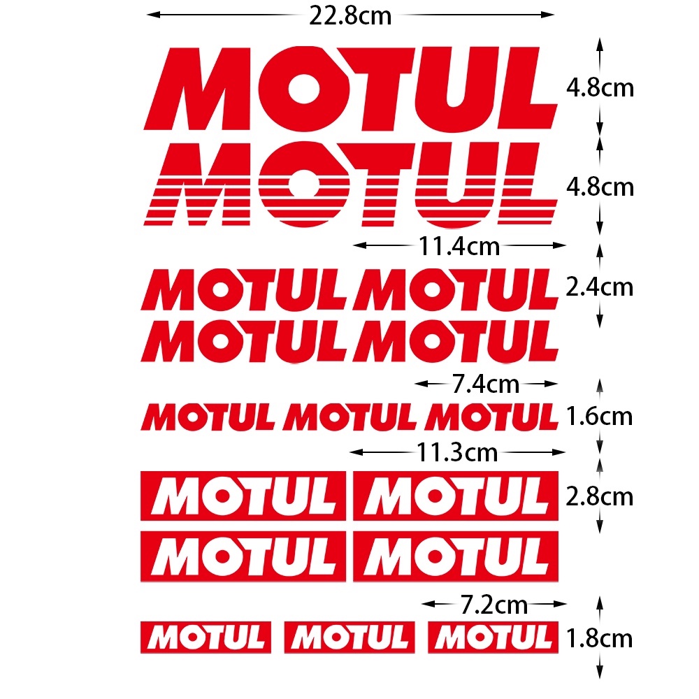 Motul Sponsor Motorcross Decals Universal Mobil/Motor Pribadi Dekoratif Tahan Air Stiker