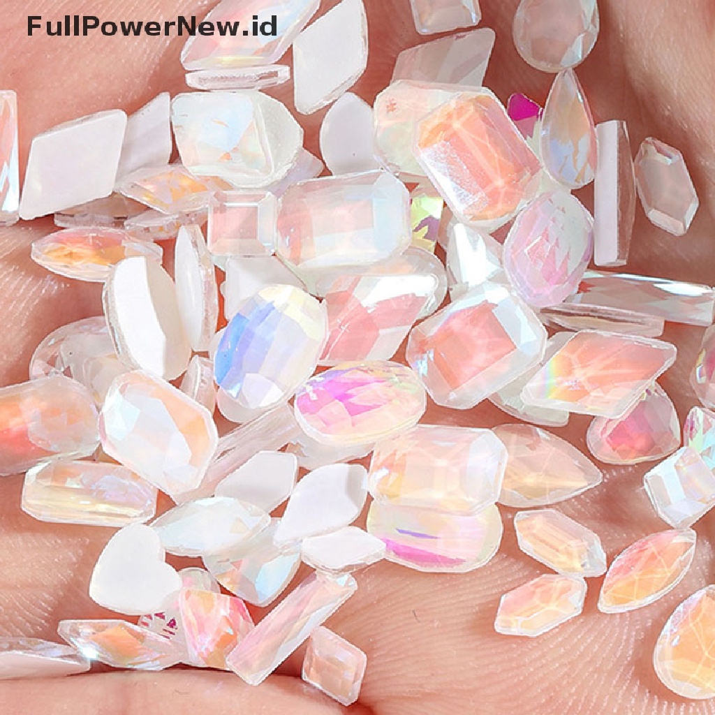 Power 100pcs Photochromic Aurora Rhinestones Dekorasi Nail Art Bentuk Campur Drop Parts ID