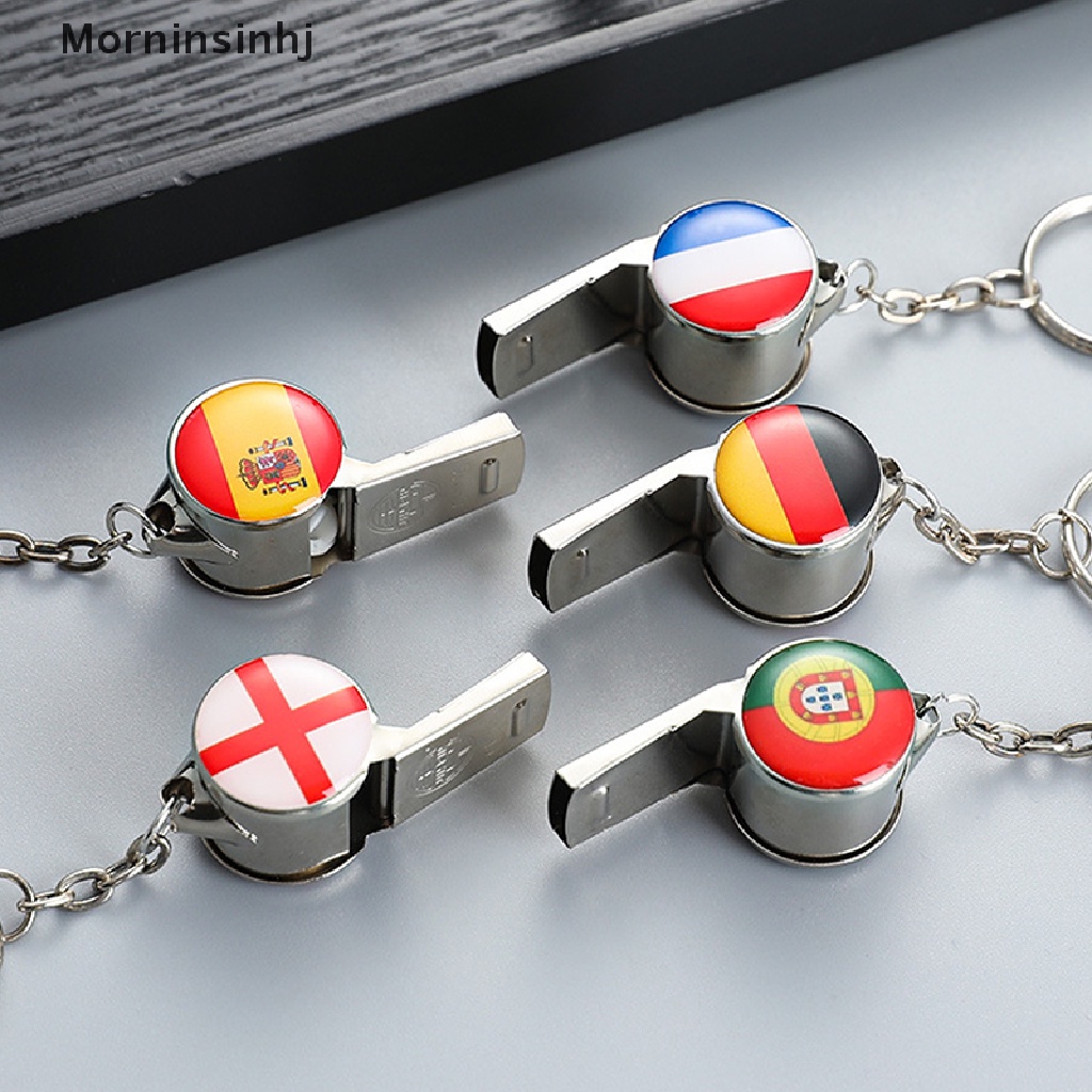 Mornin 2022perlengkapan Kipas Angin Piala Dunia Qatar Coach Whistle Flag Keychain Souvenir id