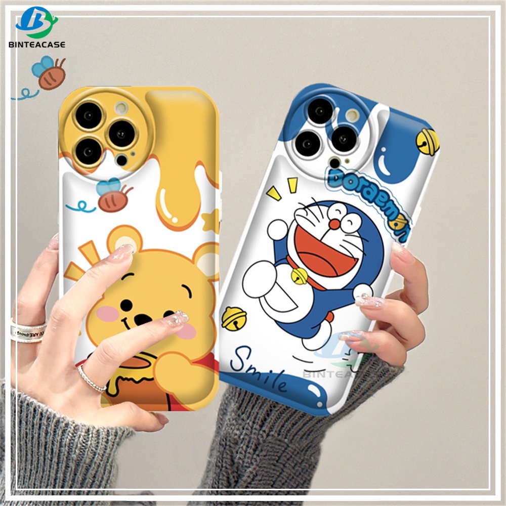 Samsung A14 A04 A04S A13 A03 A03S A12 A52 A52S A21S A50 A50S A30S A20 A10S A11 M11 J7 Prime J7 Pro J6Prime J6Plus Doraemon Winnie the Pooh Silikon Airbag Case Binteacase