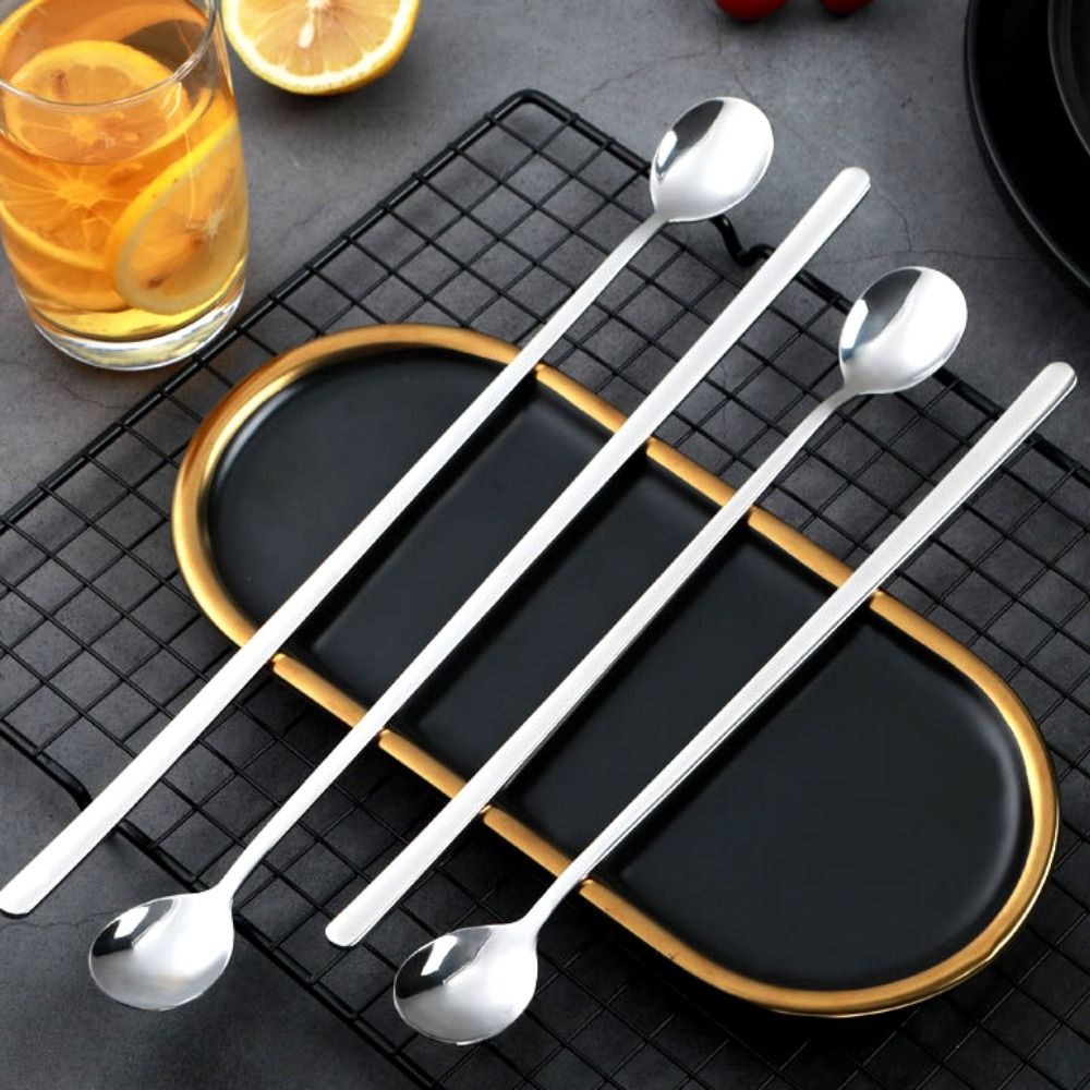 [Elegan] Sendok Teh304Stainless Steel2023Warna Warni Rumah Tangga Sendok Pengaduk Bulat